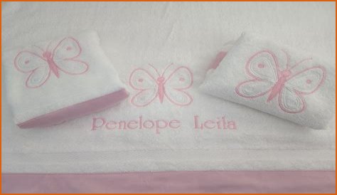 Butterfly Towel Set - 3 piece- Baptism and Christening Towels, Oil Soap, Ladopana Set. Lathopana Set Sweet Girl Towel Set